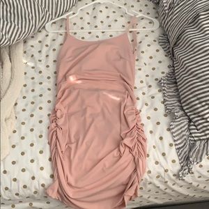 Baby pink mini dress